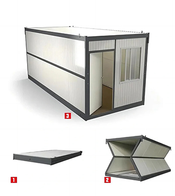 Contenedor plegable de paquete plano