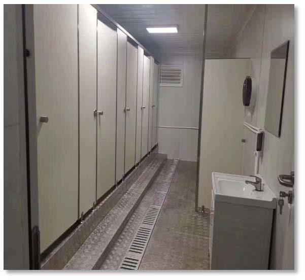 Flat-pack container toilet and bathroom module &mdash; Wanbang